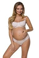 Nursing balconette bra, microfiber, easy open cups, small dots, B to I-cup